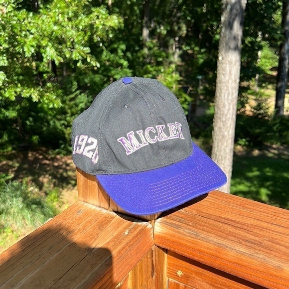 The Disney Store Hat Cap Adjustable Snapback Baseball Blue Mickey Mouse 1928 - Picture 1 of 8